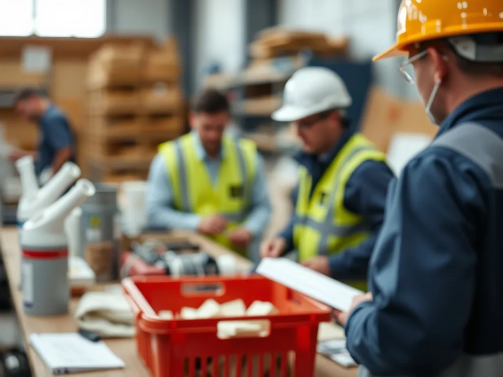 Un coffret de chantier électrique installé sur un poteau provisoire au milieu d'un terrain en construction, avec câbles et compteur.