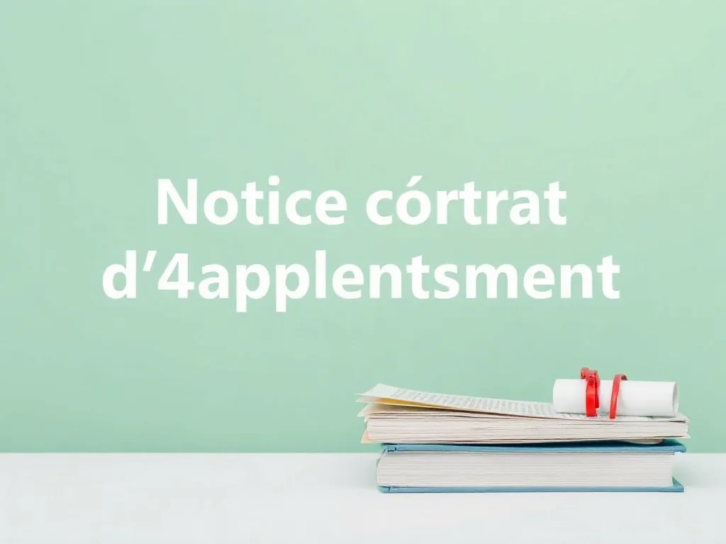 Gros plan sur la notice CERFA 51649 avec un contrat d'apprentissage en arrière-plan, des surligneurs de couleur et un stylo