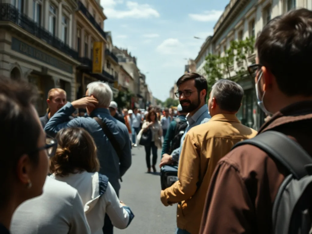 Un écran d'ordinateur affiche le portail Peopledoc avec une fiche de paie détaillée, doublée sur un smartphone posé à côté, prêt à être partagé.